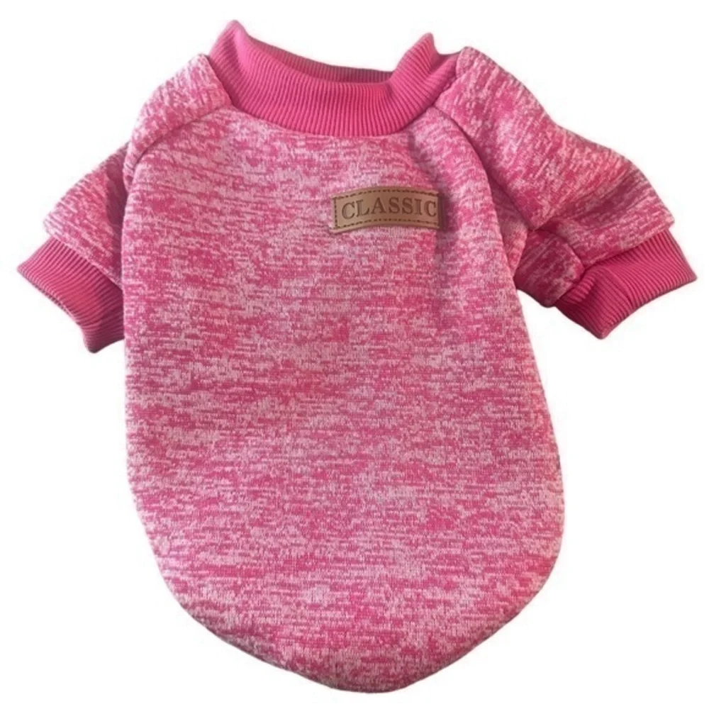 Classic Dog Crewneck Sweatshirt - Size XS - X-Small - Pink